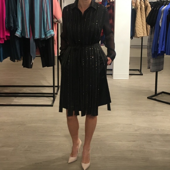 NWT PER SE by Carlisle New York • Gorgeous Black Sparkle Dress - Picture 7 of 11